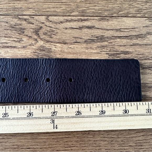 New Polo By Ralph Lauren Wide Brown Leather Belt Solid Brass Buckle XXS - Picture 9 of 11